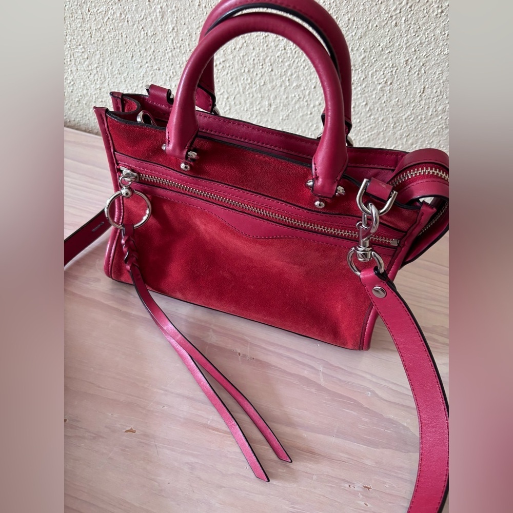 Rebecca Minkoff Bedford Red Suede Micro Satchel